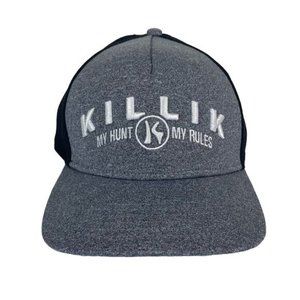 Killik Men’s Logo Adjustable Hat, Gray, Black